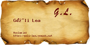 Gáli Lea névjegykártya